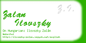 zalan ilovszky business card
